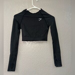 Gymshark Black Long Sleeve Crop Top